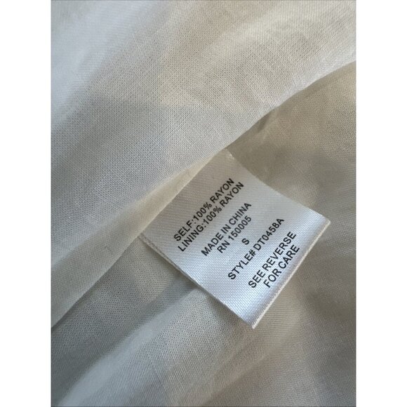 Maisie Womens S Sleeveless Dress Smocked Summer Midi Pockets White Gray Tie Dye - Picture 13 of 13